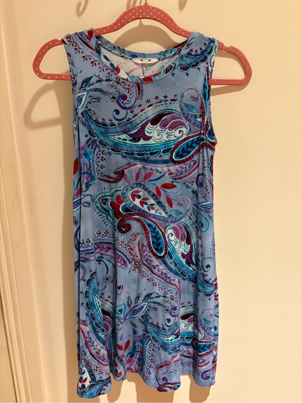 Desigual Light Blue Paisley Sleeveless Mini Dress